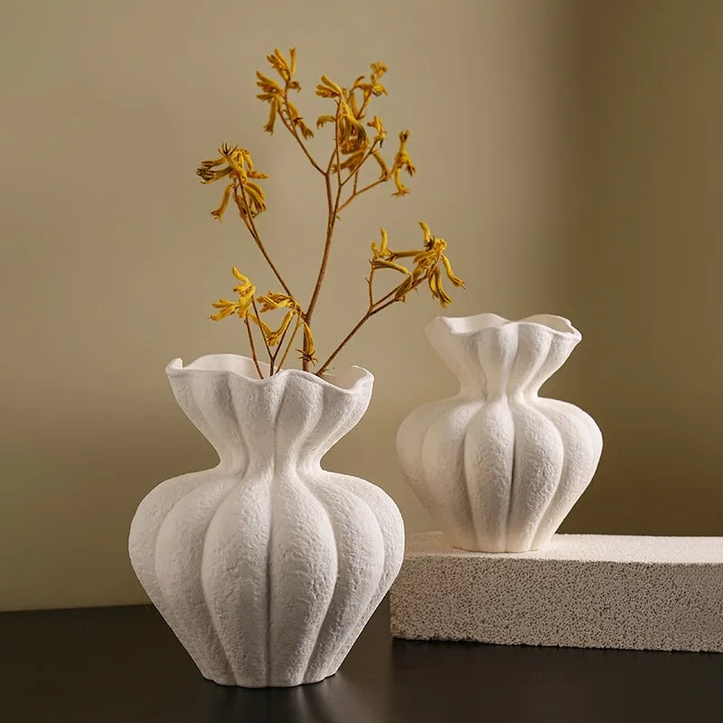 vase en céramique pour fleurs séchées décoration vintage moderne