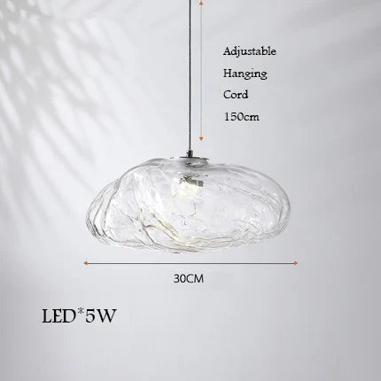 lustre en verre design nuage pour intérieur décoratif lumineux