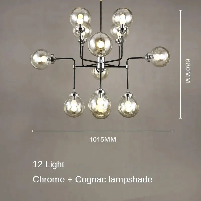 lustre artistique en verre pour décoration intérieure moderne - vue 19 sur 24