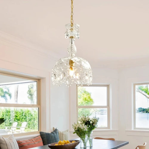lustre rétro en cristal pour décoration intérieure élégante - vue 5 sur 7