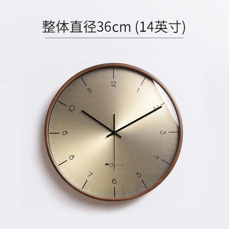 horloge murale moderne en bois massif pour décoration intérieure - vue 12 sur 12