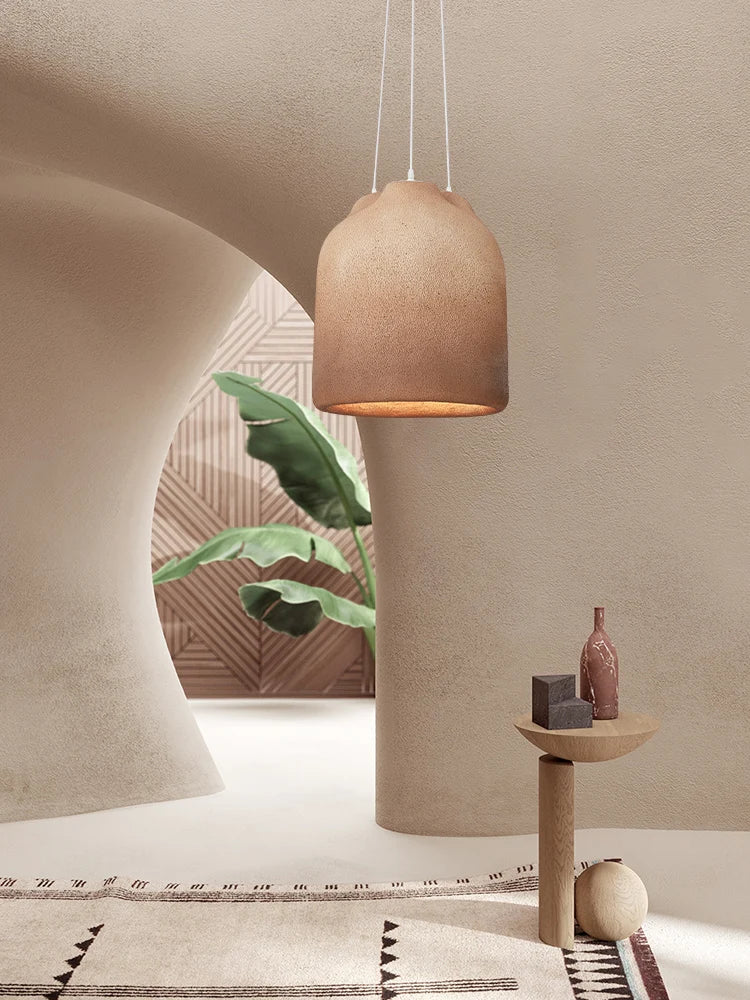 lustre led style wabi sabi nordique pour restaurant et bar - vue 4 sur 9