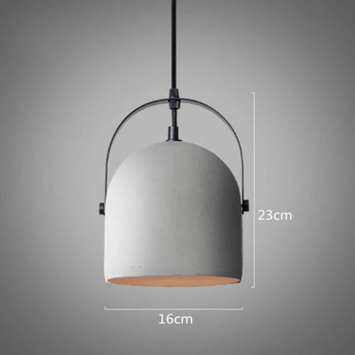 suspension en béton design abat-jour terrazzo style industriel créatif
