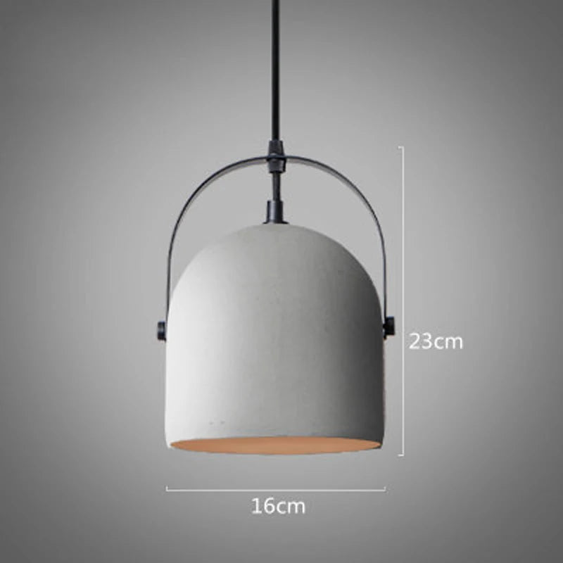 suspension en béton design abat-jour terrazzo style industriel créatif