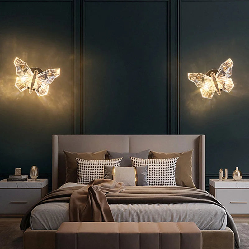 Applique murale LED papillon nordique