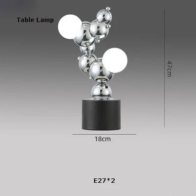 lustre led design moléculaire à intensité variable tendance 2024 - vue 7 sur 16