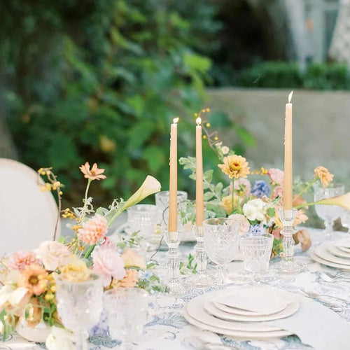 bougeoir en verre décoratif pour mariage et bureau - vue 4 sur 6