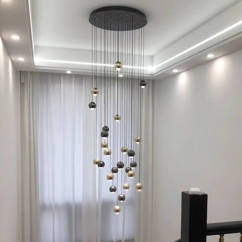lustre sphérique led minimaliste de luxe pour hôtel - vue 5 sur 17