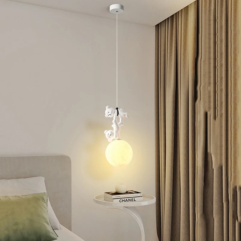 lampe en résine design ours pour chambre d'enfant décorative
