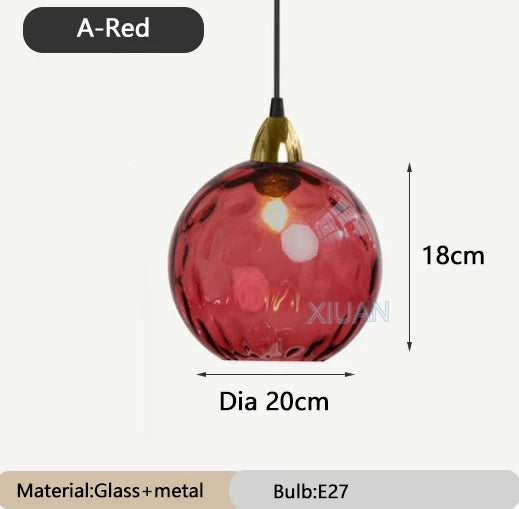 lustre en verre coloré lumineux pour restaurant - vue 8 sur 25