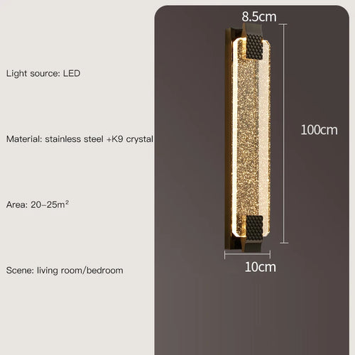 applique murale luxe nordique en cristal moderne éclairage décoratif - vue 10 sur 15