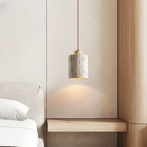 lustre suspendu en pierre style rétro pour décoration intérieure - vue 5 sur 7