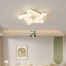 plafonnier panda en bambou pour chambre d'enfant et maternelle