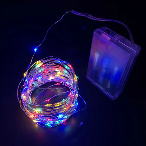 guirlande lumineuse en cuivre pour décoration de fête - vue 4 sur 6