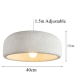 Suspension design avec abat-jour arrondi blanc Mango