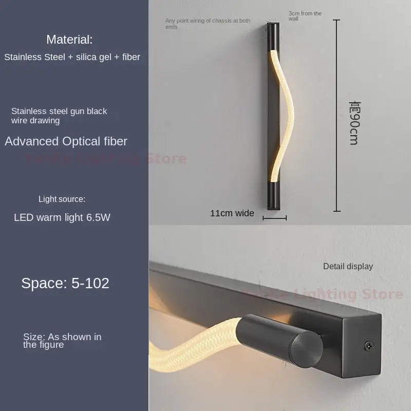 applique murale minimaliste moderne en silicone de luxe - vue 9 sur 16