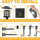 lot de lampes solaires led pour éclairage extérieur décoratif de jardin