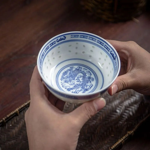Bol porcelaine jingdezhen motif dragon chinois ramen soupe