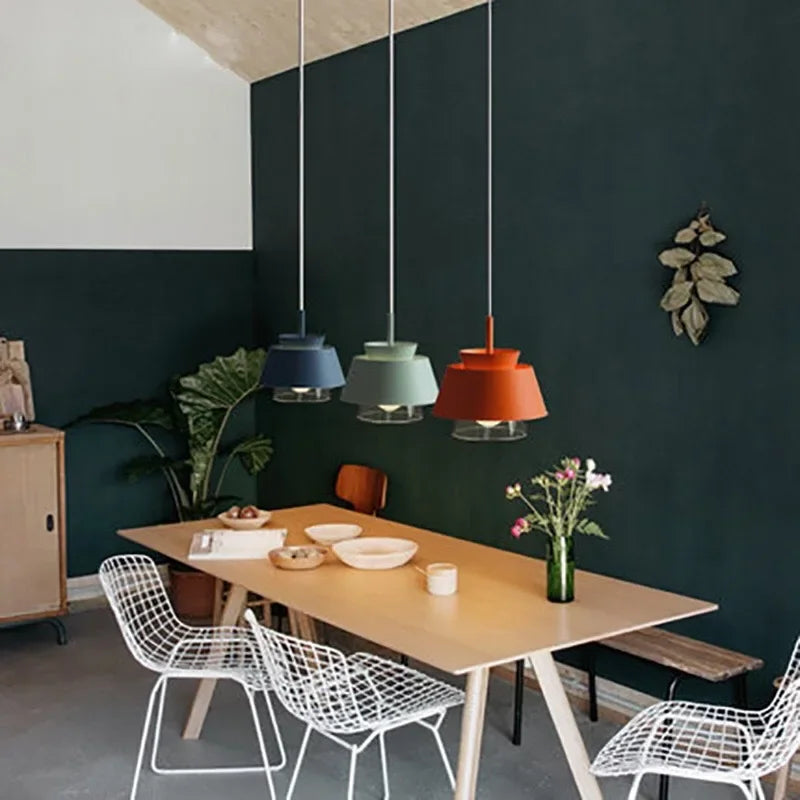 suspension en verre et fer style nordique pour intérieur décoratif - vue 4 sur 13