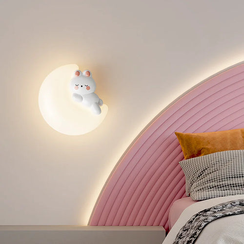 applique murale led étoile lune ours lapin minimaliste moderne