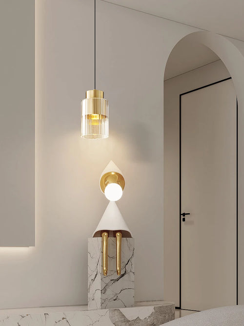 suspension moderne en cuivre pour décoration intérieure élégante - vue 6 sur 8