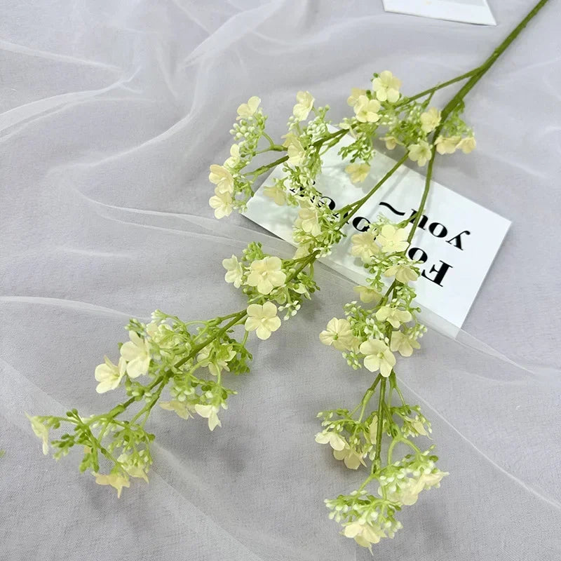 branches de gypsophile artificielles en soie pour décoration intérieure - vue 7 sur 14