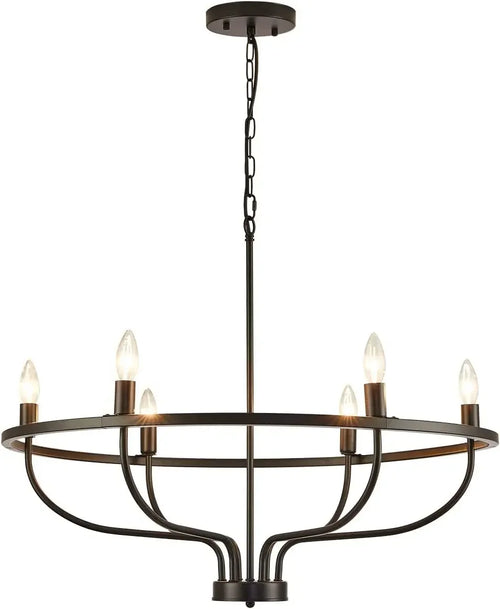 lustre rétro à led en fer pour décoration intérieure moderne - vue 11 sur 12