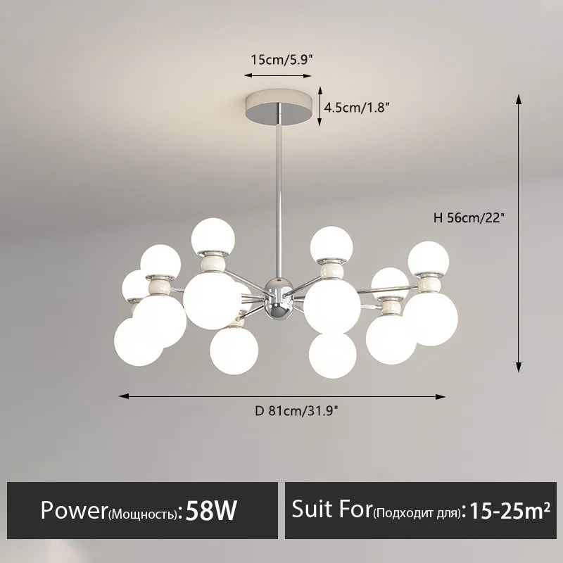 lustre suspendu dimmable pour décoration intérieure moderne - vue 15 sur 15