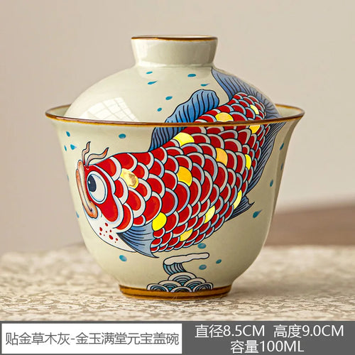 théière kung fu céramique arowana rétro tasse individuelle