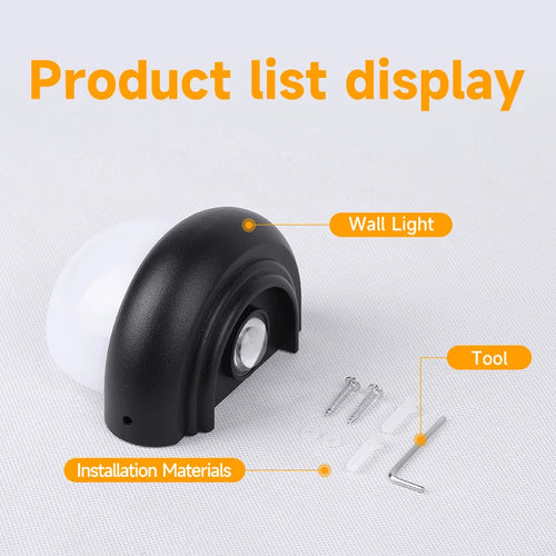 applique murale led étanche pour extérieur et jardin - vue 3 sur 8