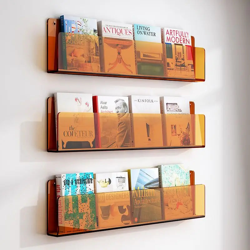 porte-revues mural en acrylique pour brochures et dossiers - vue 5 sur 17