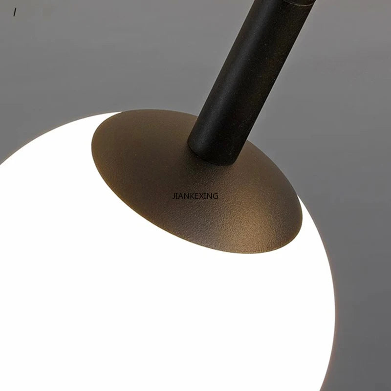 lustre suspension en boule de verre pour décoration maison - vue 6 sur 9