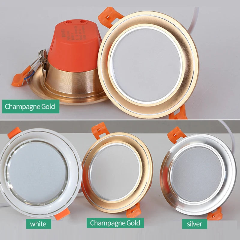 plafonnier led rond encastré pour éclairage intérieur varié - vue 6 sur 6
