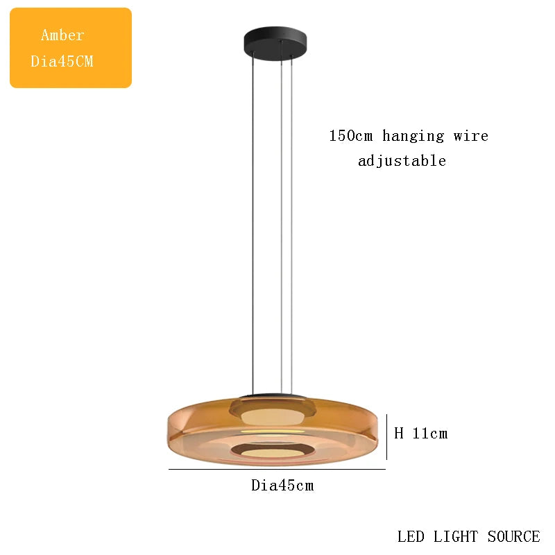 suspension design en verre série levels pour décoration moderne