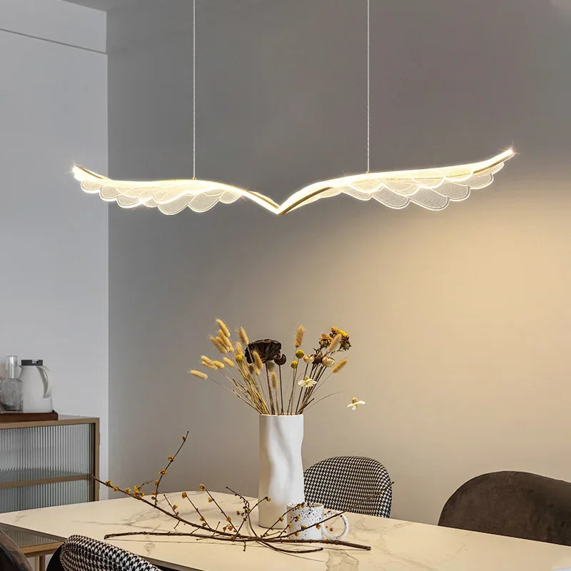 lustre nordique de luxe ailes artistiques éclairage intérieur - vue 6 sur 7
