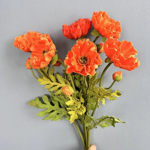 lot de 2 coquelicots artificiels pour décoration de fêtes et festivals - vue 6 sur 12