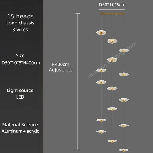 lustre moderne à led pour éclairage intérieur décoratif - vue 11 sur 26