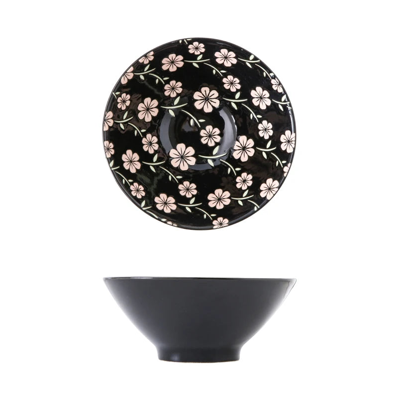 Bol ramen japonais ceramique motif floral 12l - vue 7 sur 7