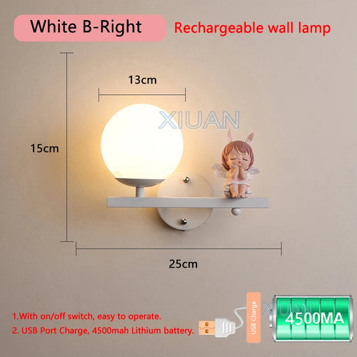 applique murale rechargeable en résine pour chambre d'enfant décorative - vue 20 sur 22