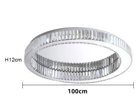 plafonnier circulaire en cristal moderne pour décoration intérieure - vue 7 sur 15