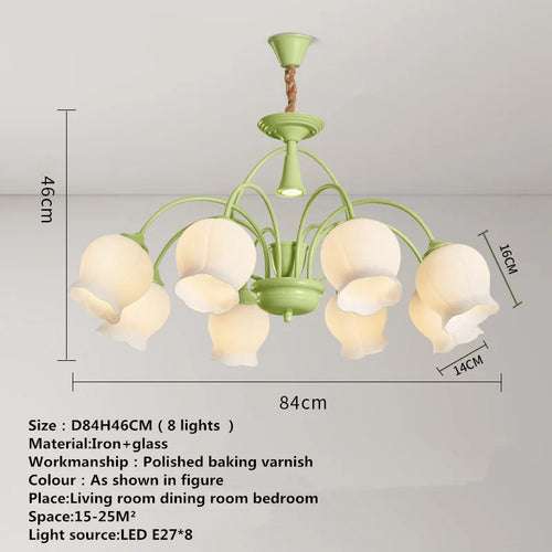 2023 Modern Green Hanging Ceiling Lamp LED Creative Aromatherapy Candle Design Pendant Chandelier Light For Home Bedroom