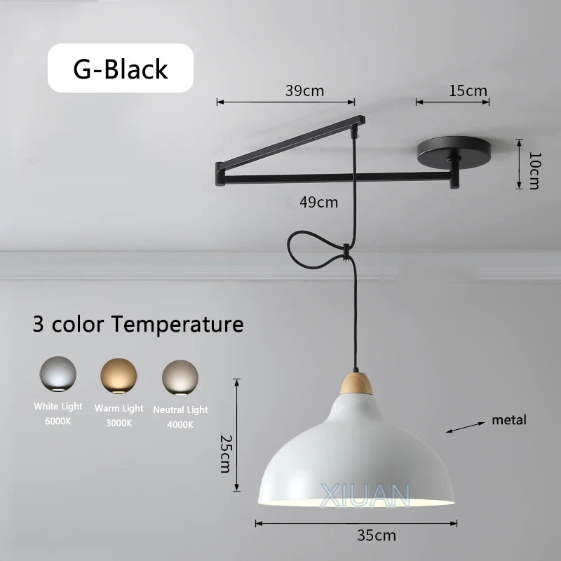 lustre led avec bras réglable pour bar et restaurant - vue 10 sur 25