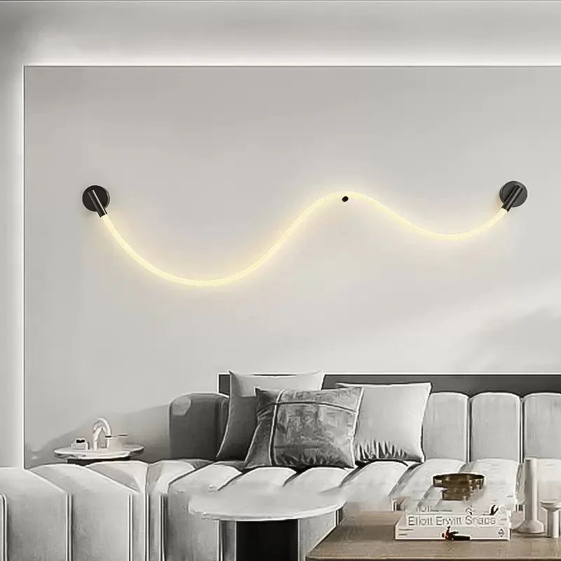 applique murale led en silicone et acier inoxydable pour intérieur - vue 3 sur 10