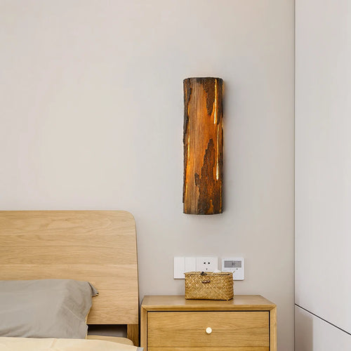 applique murale led design souche d arbre style nordique moderne - vue 4 sur 10