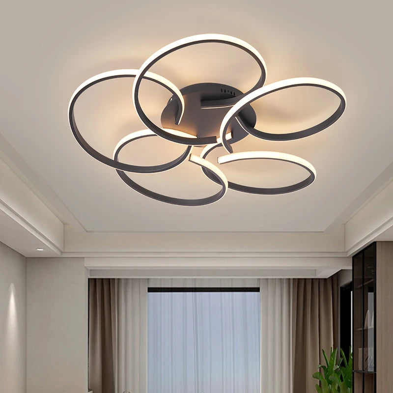 plafonnier moderne à LEDs lumières pour salon chambre étude salle éclairage intérieur Chrome/plaqué or