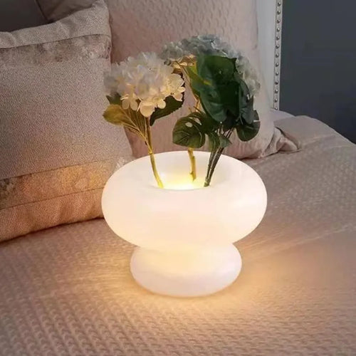 lampe à poser champignon en verre pour décoration intérieure - vue 6 sur 6