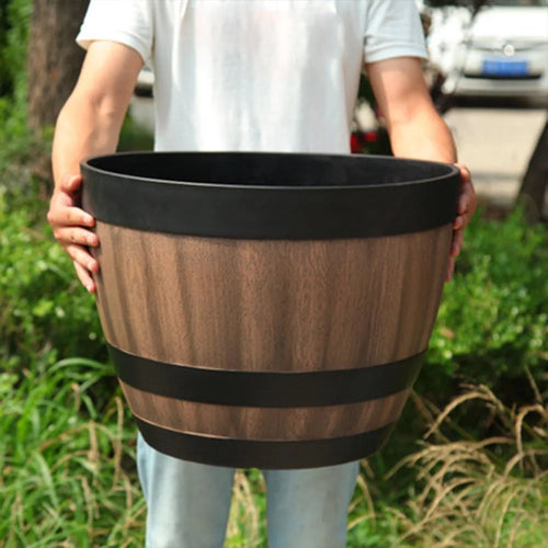 pot de fleurs rétro en seau pour jardin et décoration intérieure - vue 2 sur 8