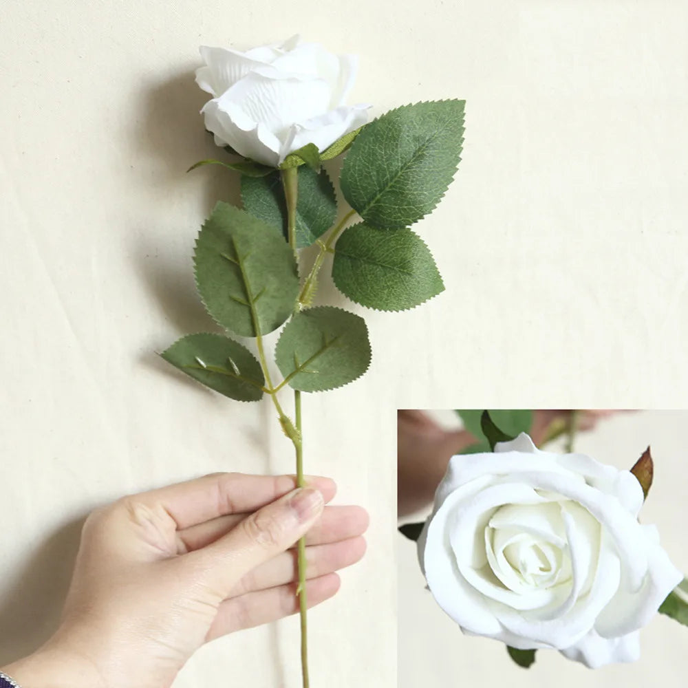 fleur artificielle en flanelle pour décoration intérieure et mariage - vue 13 sur 15