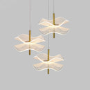 lustre acrylique design feuille de lotus pour décoration intérieure