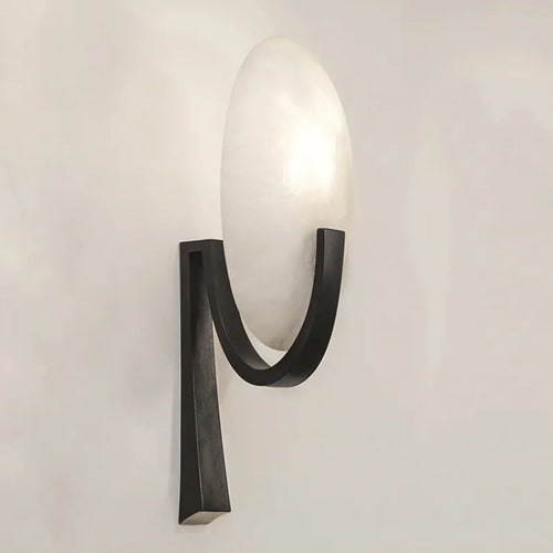 applique murale en marbre et cuivre style nordique moderne - vue 3 sur 8